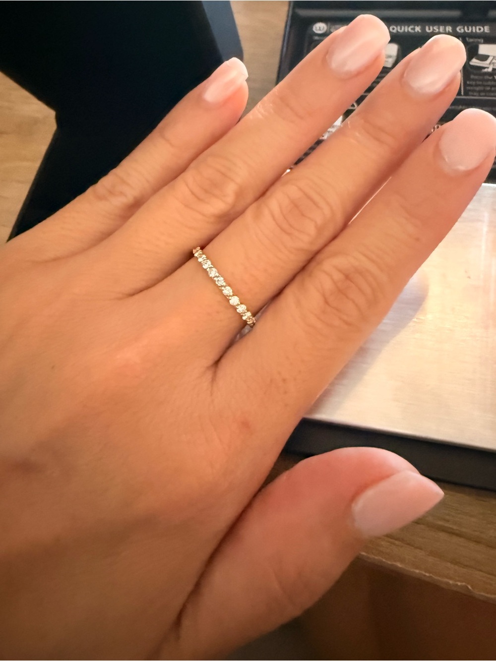 Half Eternity Stackable Band .33ct Lab Diamond, 14kt Yellow Gold with Cert